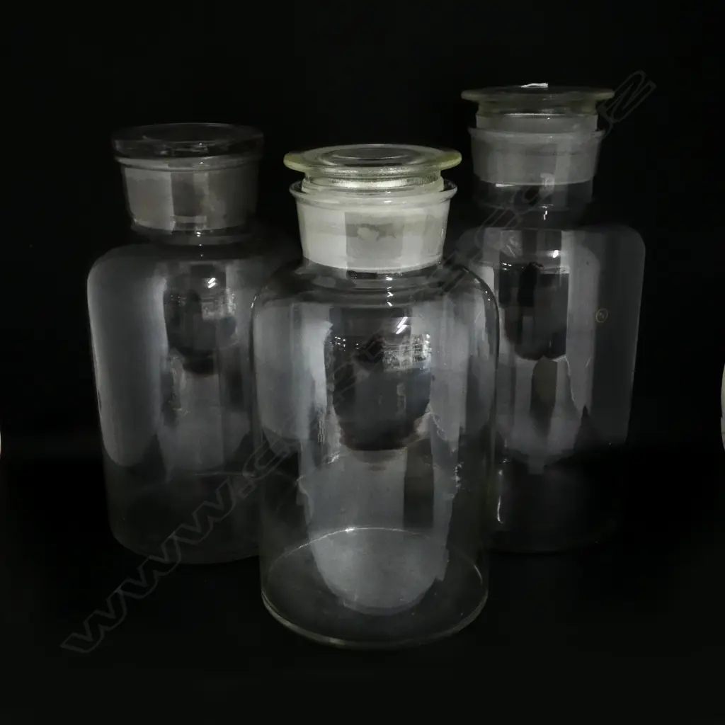 3 LG VINTAGE PHARMACY BOTTLES H.450mm Image 1++