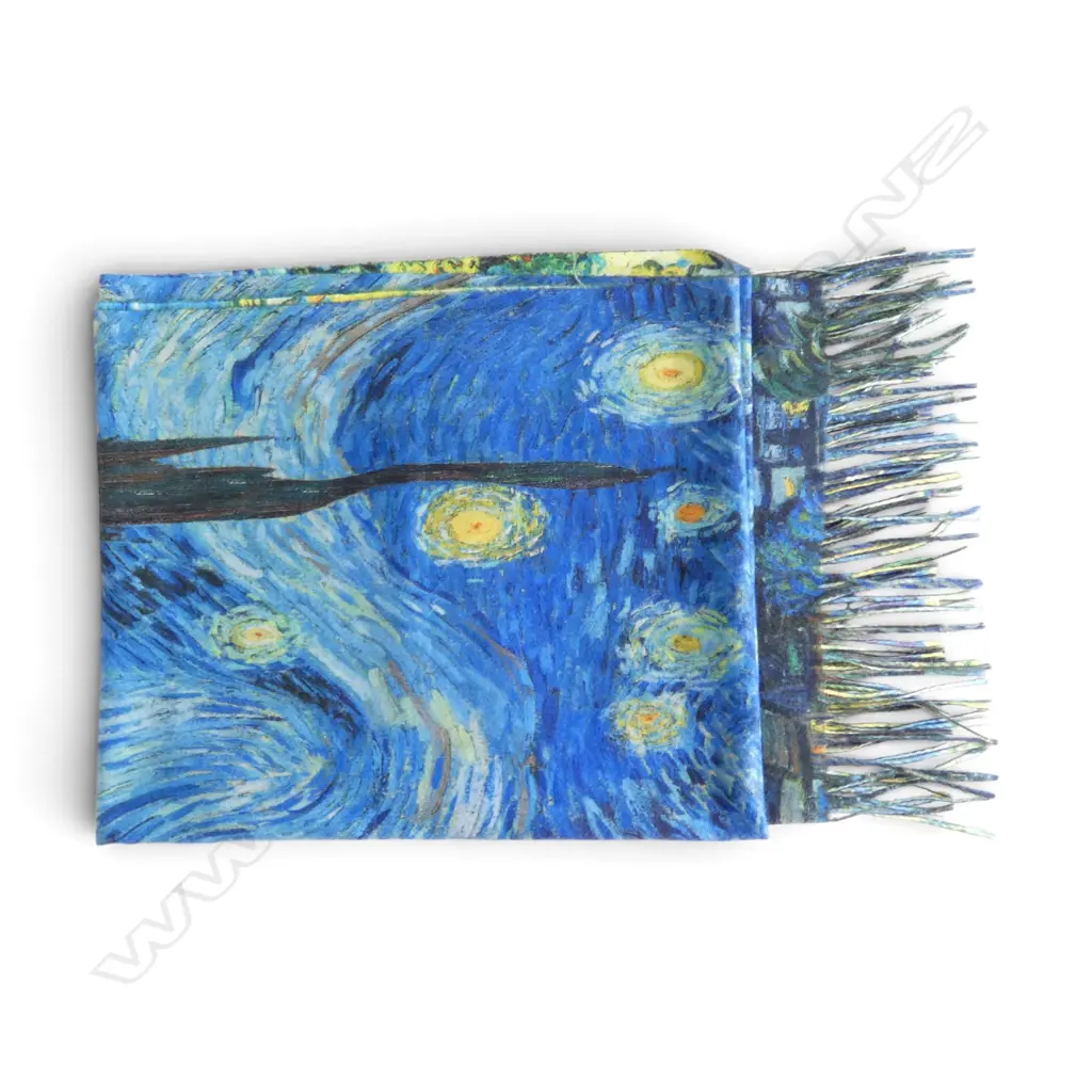 VINCENT VAN GOUGH STARRY NIGHT SHAWL IN EXCELLENT CONDITION, L.1820mm 720mm Image 1++