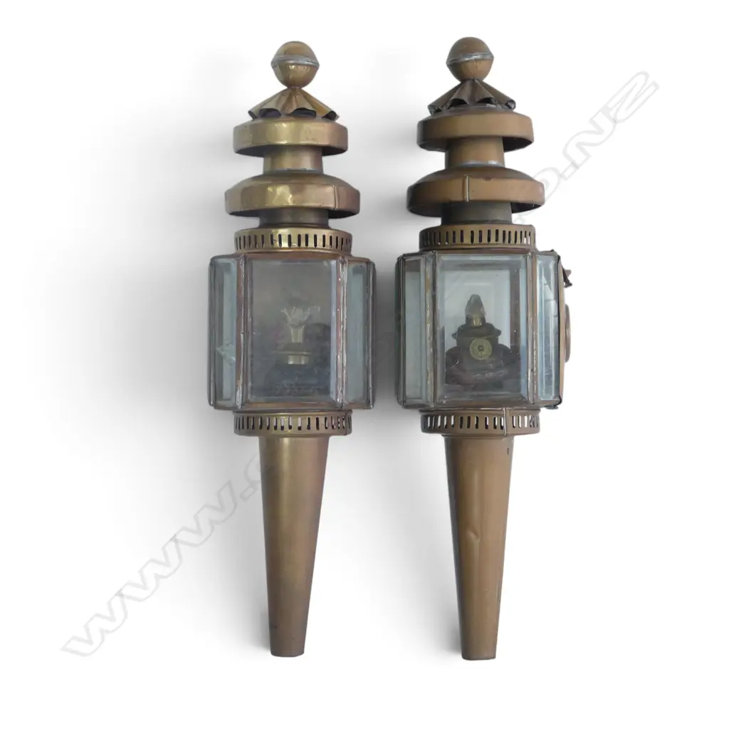 PR ANTIQUE BRASS CARRIAGE LANTERNS H.450mm Image 1++
