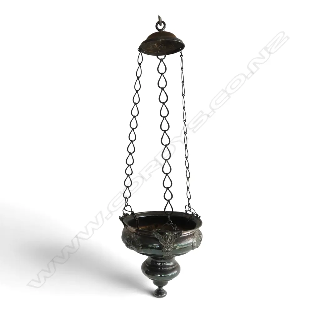 SILVER PLATED SANCTUARY LAMP H.790mm Image 1++
