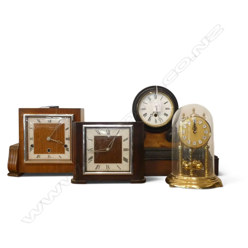 4 CLOCKS; 2 DECO, MANTEL & DOME Image 1++