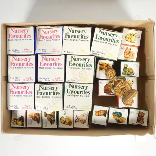 ASST. WADE MINIATURES; NURSERY FAVOURITES & ANIMAL WHIMSIES, BOXED