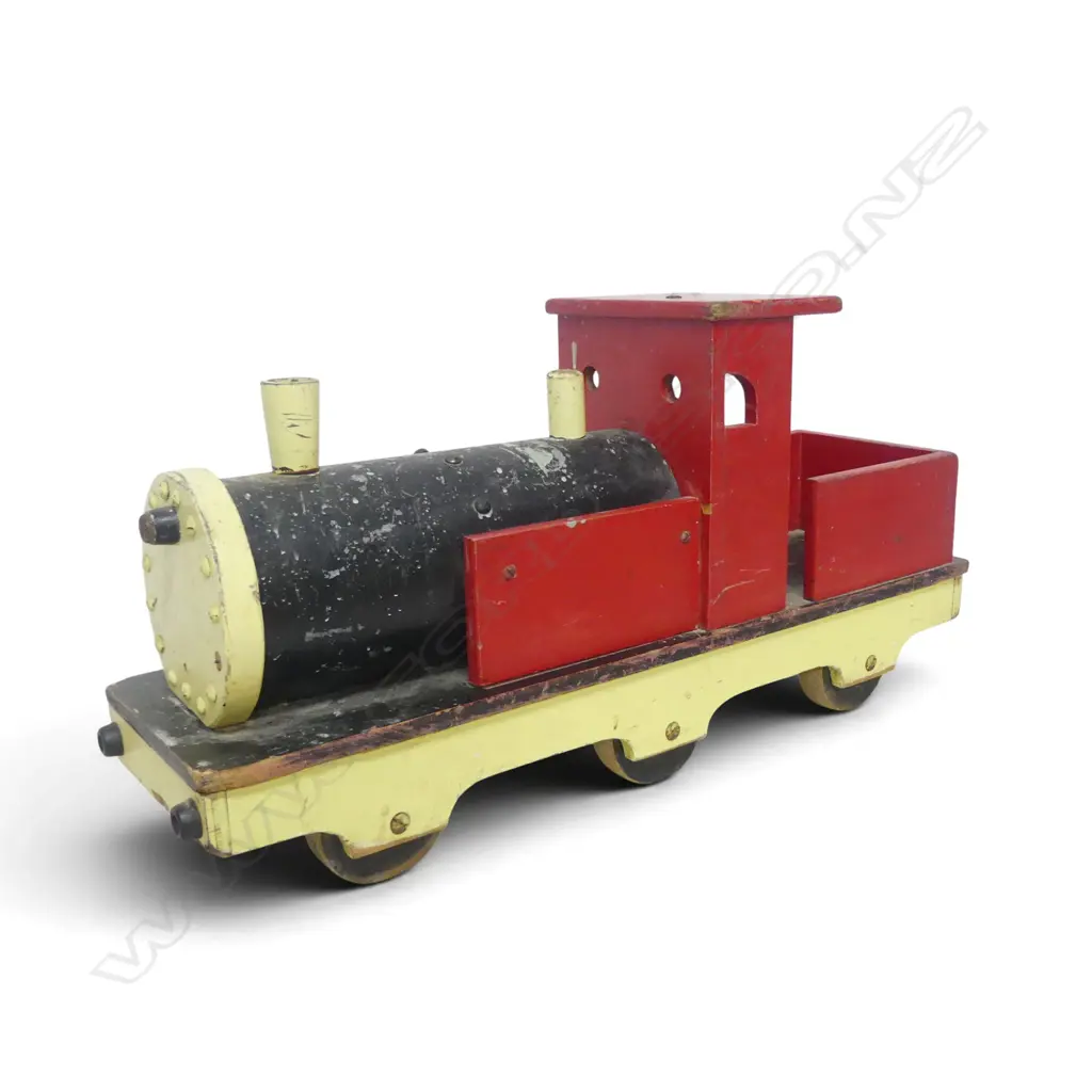 VINTAGE WOODEN TRAIN L.650mm Image 1++