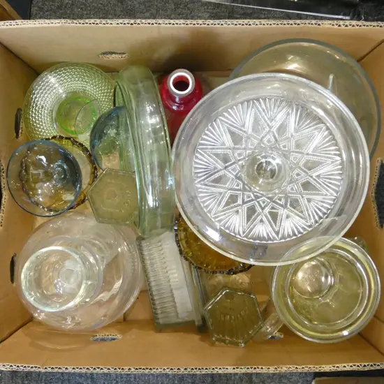 GLASSWARE, MOSTLY VINTAGE / DECO