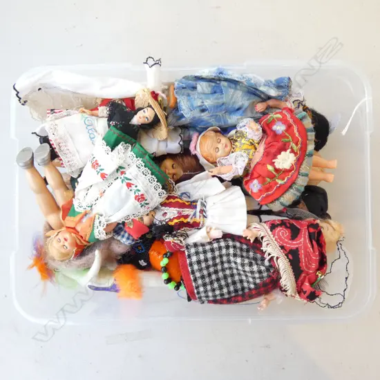 ASST. VINTAGE DOLLS & WORLD DOLLS, some in pieces