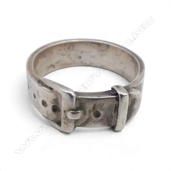 STG SILVER BELT RING 5.04gms SIZE N