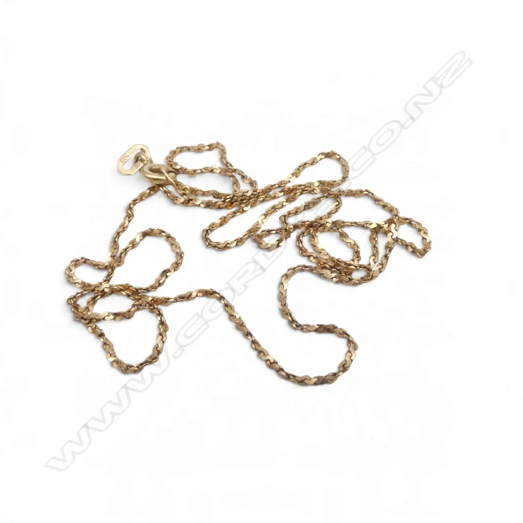 FINE 9ct GOLD NECKLACE 2gms, L.450mm Image 1++