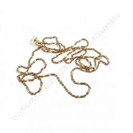 FINE 9ct GOLD NECKLACE 2gms, L.450mm