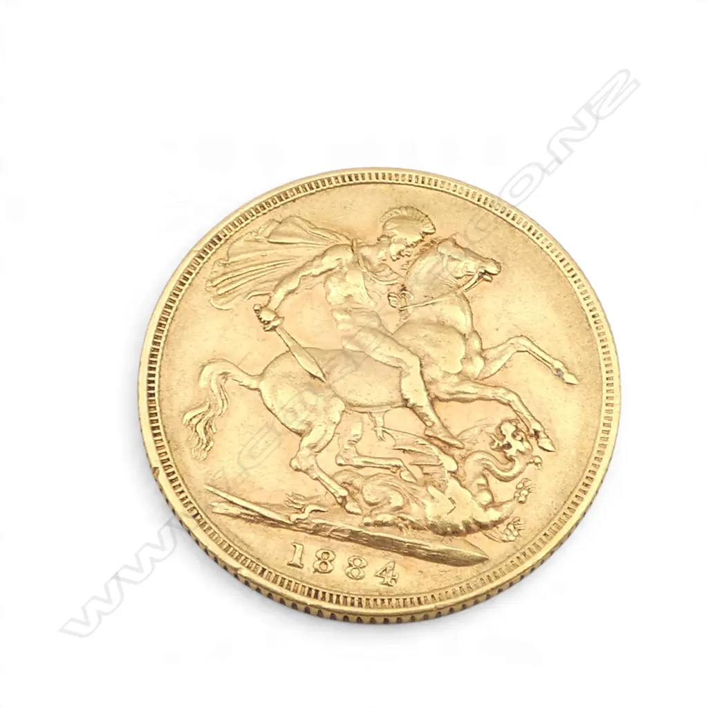 1884 FULL SOVEREIGN Image 1++