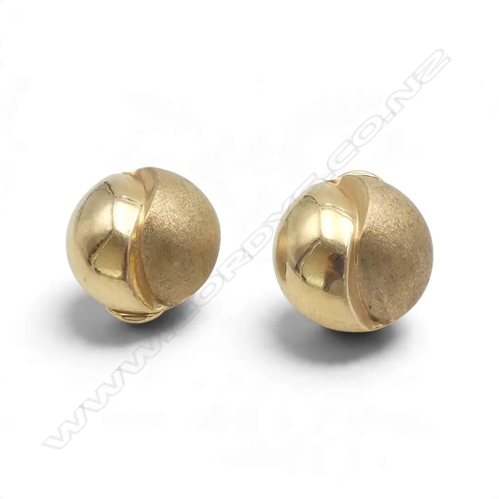 PR 9CT EARRINGS 15mm dia 2.4gms Image 1++