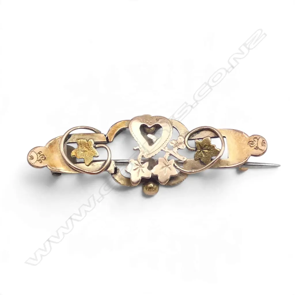 9CT BAR BROOCH 1.9gms Image 1++