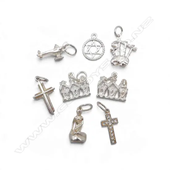 COLLECTION OF SILVER CHARMS 9.88gms