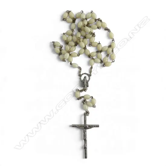 VINTAGE CATHOLIC ROSARY BEADS ‘ITALY’, L.560MM