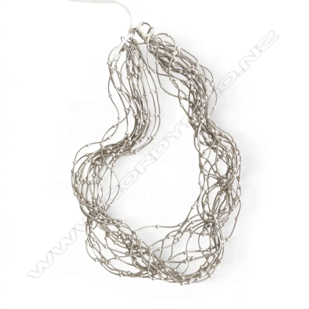 ITALIAN STG SILVER NECKLACE 56gms Image 1++