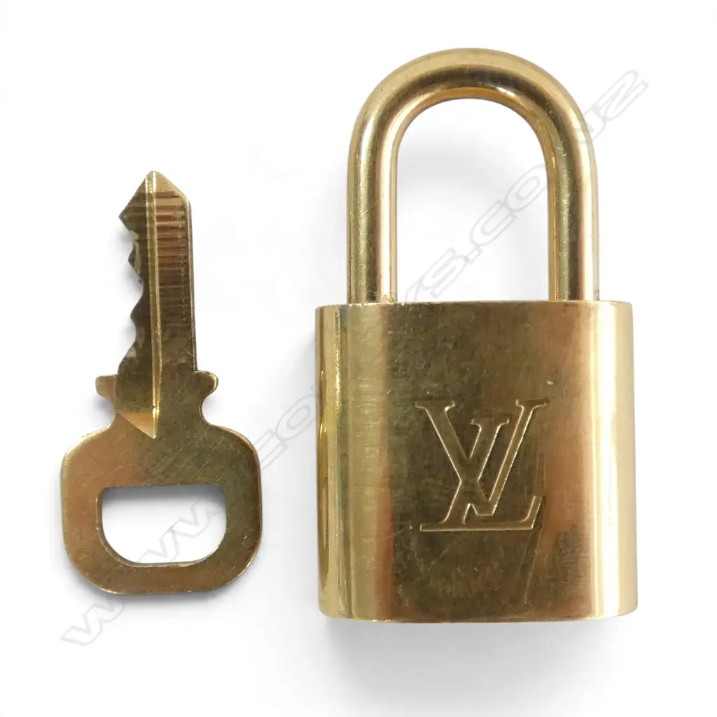 LOUIS VUITON SML PADLOCK w KEY #317 authenticated by My Haute Image 1++