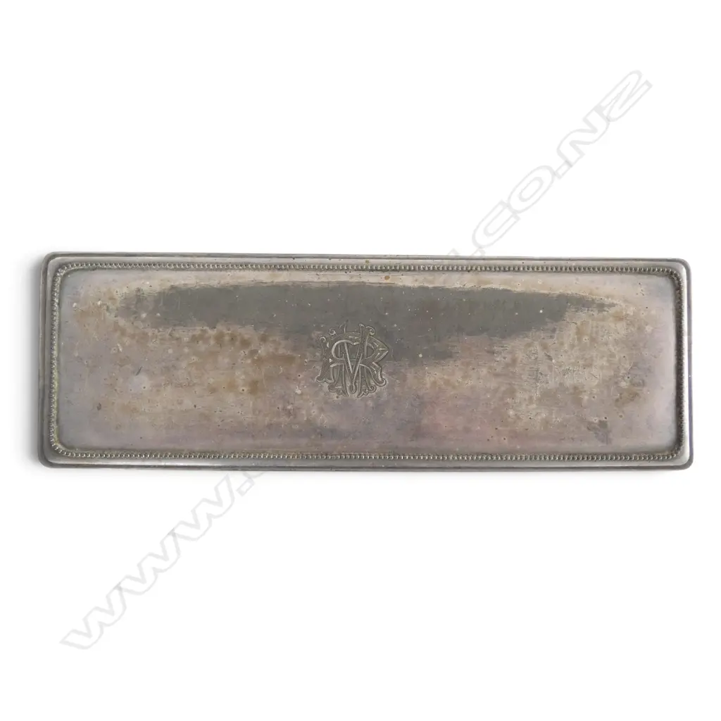 VICTORIAN SILVER PLATED FLORAL GLOVE BOX, HOMAN USA, & 4 WMF DINNER FORKS, L.310mm W.100mm, H.60mm Image 1++