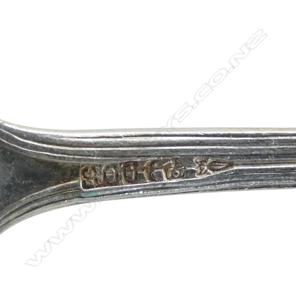 24 .800 GERMAN SILVER DESERT FORKS & SPOONS 534gms Image 1++