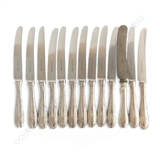 13 .800 GERMAN SILVER BUTTER KNIVES