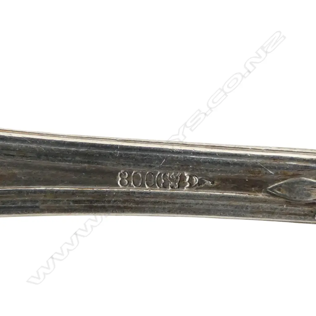 4 .800 GERMAN SILVER SERVING SPOONS 405gms Image 1++