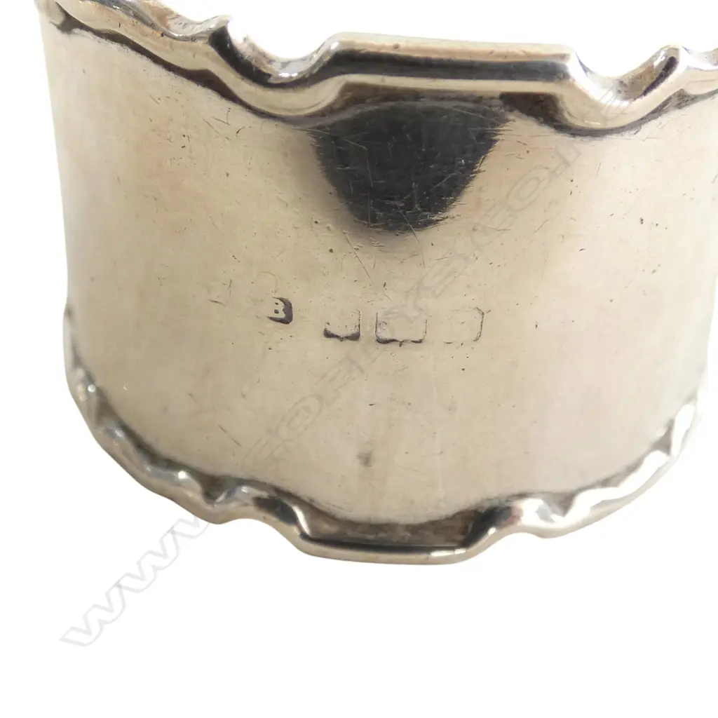 3 PLAIN STG SILVER NAPKIN RINGS, B'HAM HALLMARKS, 43gms Image 1++