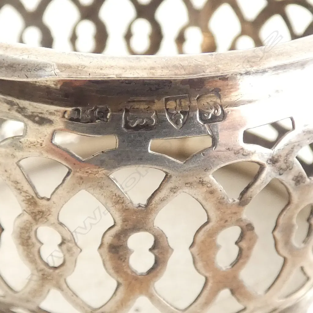 6 STG SILVER NAPKIN RINGS, ENGLISH HALLMARKS, B'HAM 1905 etc, 64.6gms Image 1++