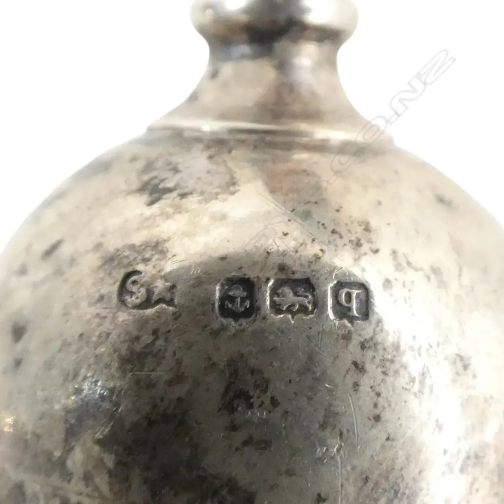 SILVER BABIES RATTLE with faux tortoiseshell ring + SILVER PLATE BOTTLE POURER / STOPPER Image 1++