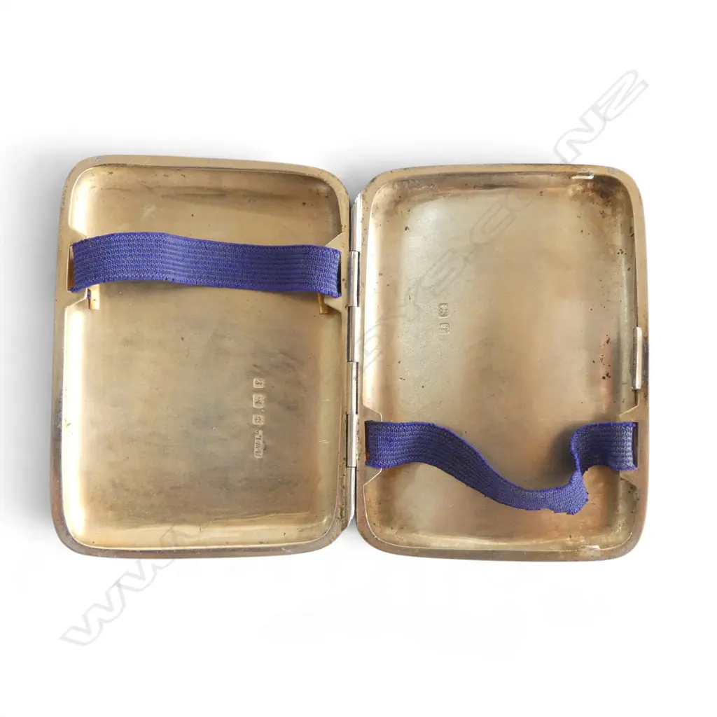 STG SILVER CIGARETTE CASE, B'HAM 1905 W.85mm 62gms Image 1++