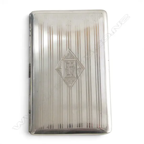 c.1920's U.S.A. P. LORILLARD STG SILVER CIG. CASE 153gms