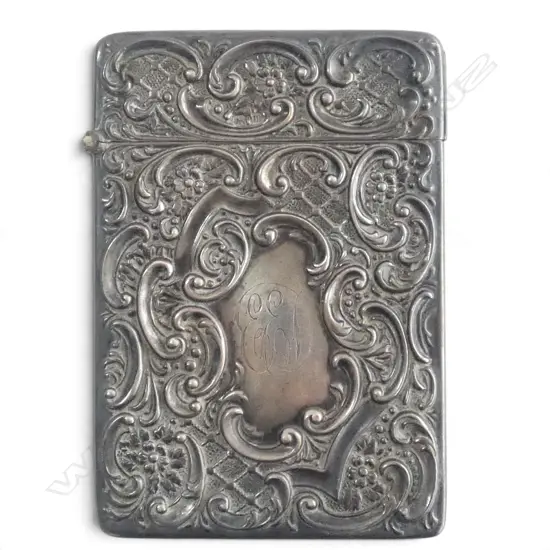 Birmingham 1911 SCROLL EMBOSSED CARD CASE 58gms