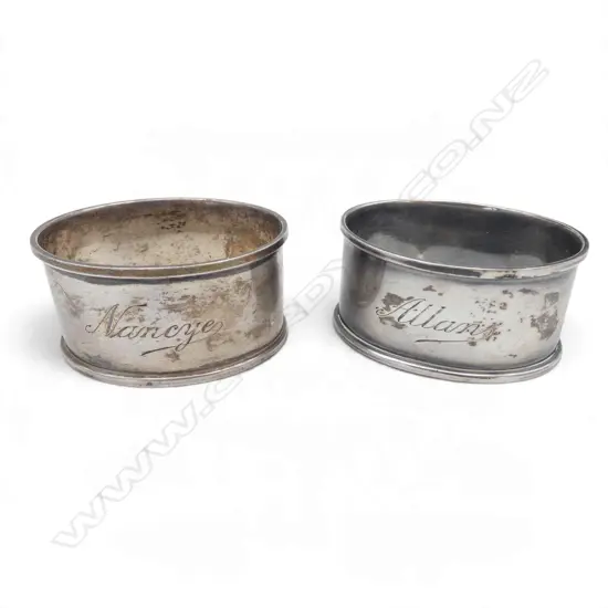 SHEFFIELD 1938 PR SILVER NAPKIN RINGS 28gms