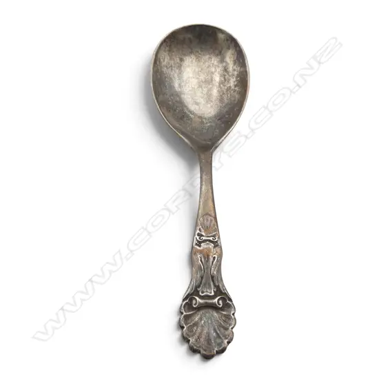 Birmingham 1912 SILVER CADDY SPOON shell finial
