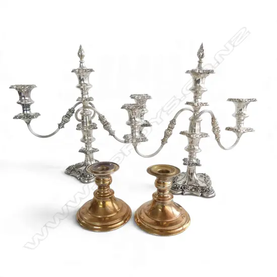 2 PRS CANDLESTICKS H.340mm