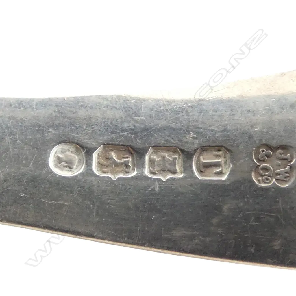 STG SILVER SAUCE LADLE EXETER 1875 & STG SILVER SUGAR SIFTER SPOON SHEFF. 1910, 38.7gms, L.140mm L.100mm Image 1++