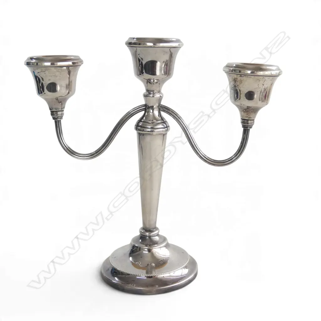 STG SILVER CANDELABRA, BIMRINGHAM 1971 weighted base Image 1++