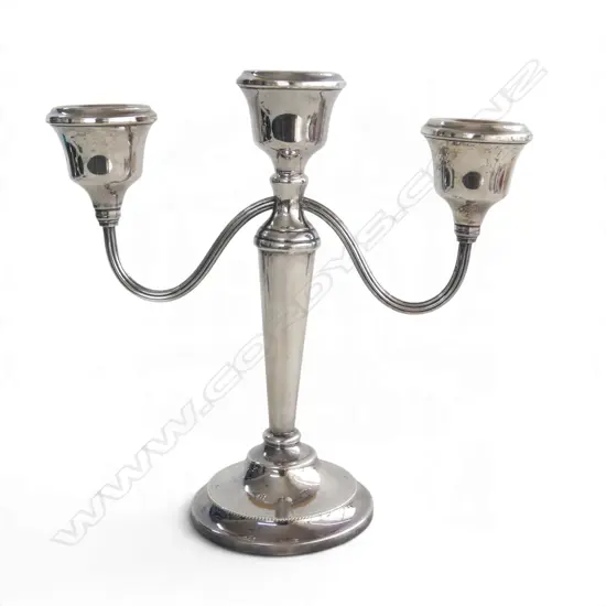 STG SILVER CANDELABRA, BIMRINGHAM 1971 weighted base