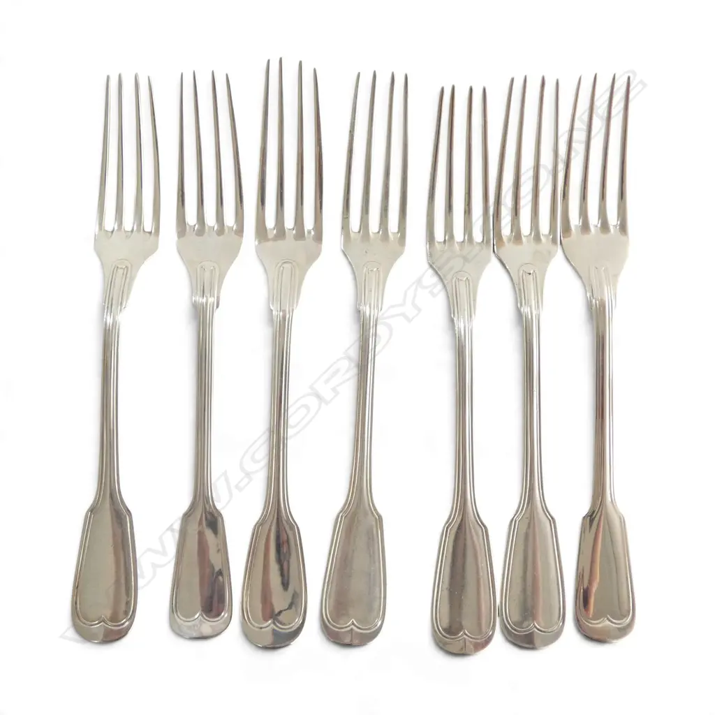 4 800 SILVER FORKS L.180mm 176gms + 3 PLATED Image 1++