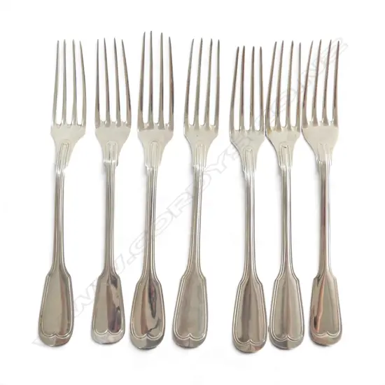 4 800 SILVER FORKS L.180mm 176gms + 3 PLATED