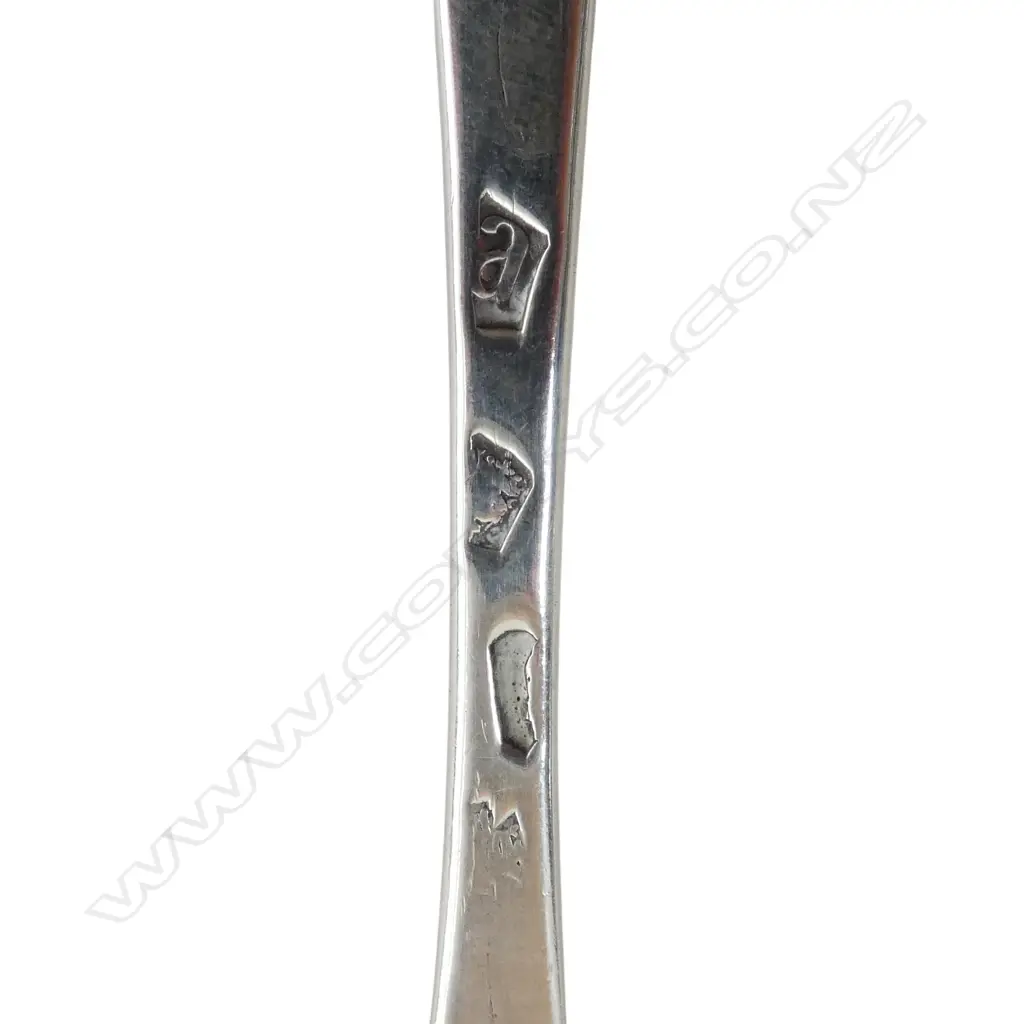 ANTIQUE STG SILVER TABLE SPOON, BOTTOM MARKED, 57gms Image 1++