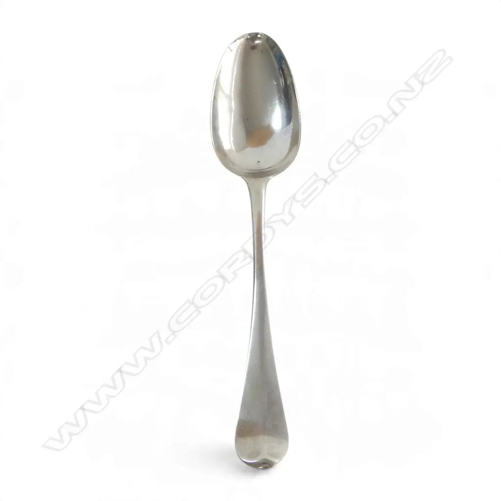 ANTIQUE STG SILVER TABLE SPOON, BOTTOM MARKED, 57gms Image 1++