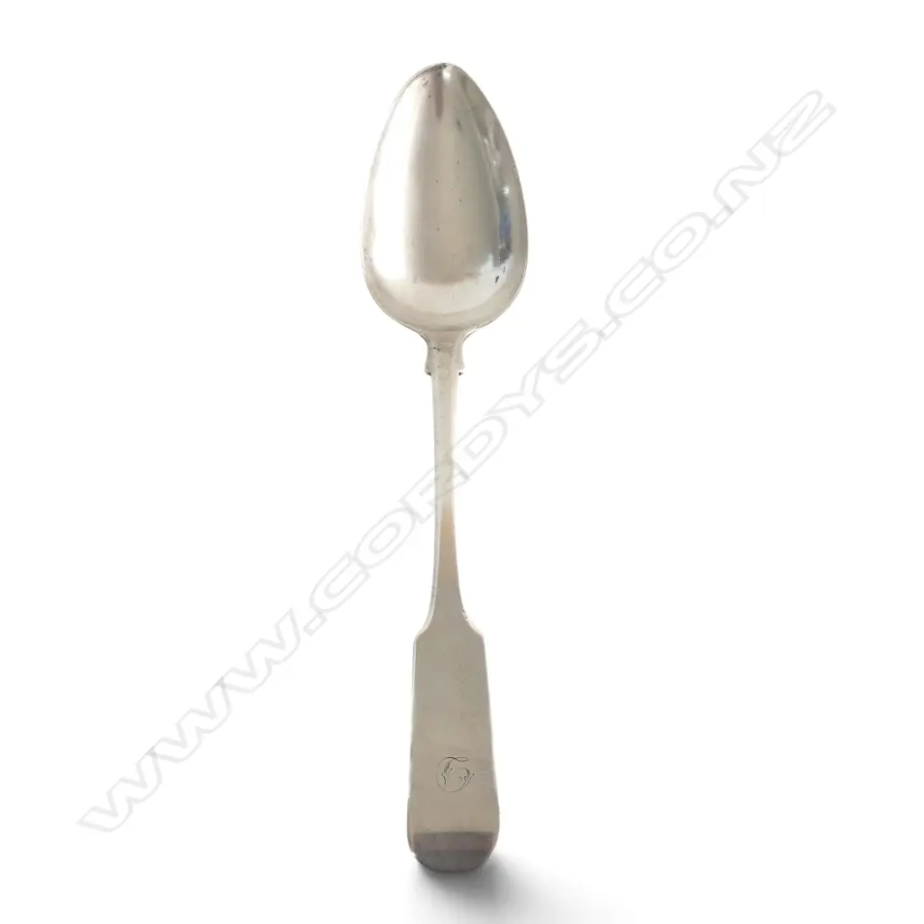 GEORGIAN STG SILVER TABLE SPOON, EDINBURGH, date mark indistinct, 76gms Image 1++
