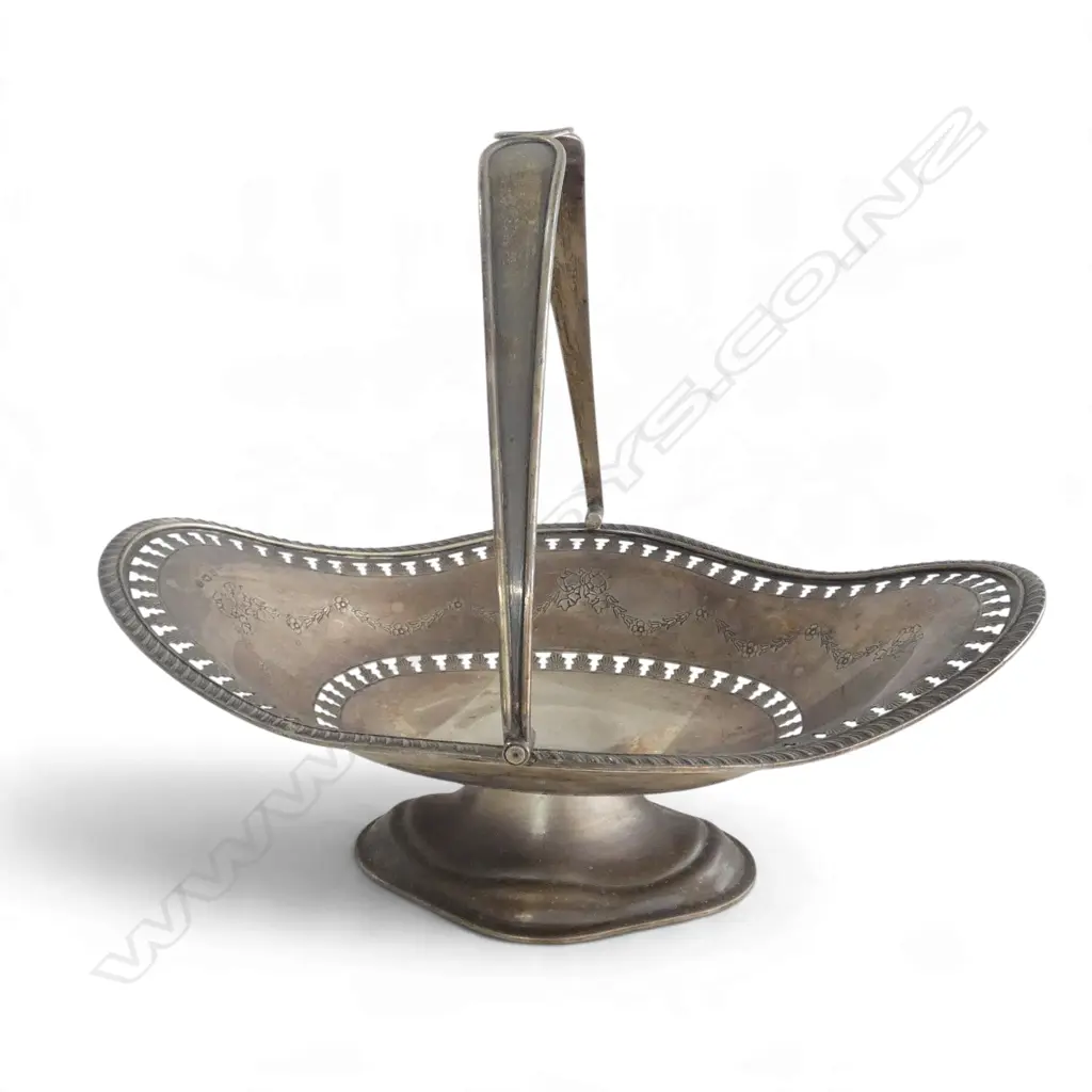 STG SILVER FOOTED BASKET, BIRMINGHAM 1920, 591gms Image 1++