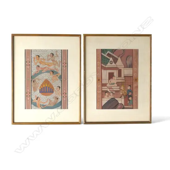 2 SOUTH EAST ASIAN PAINTINGS 270x195mm