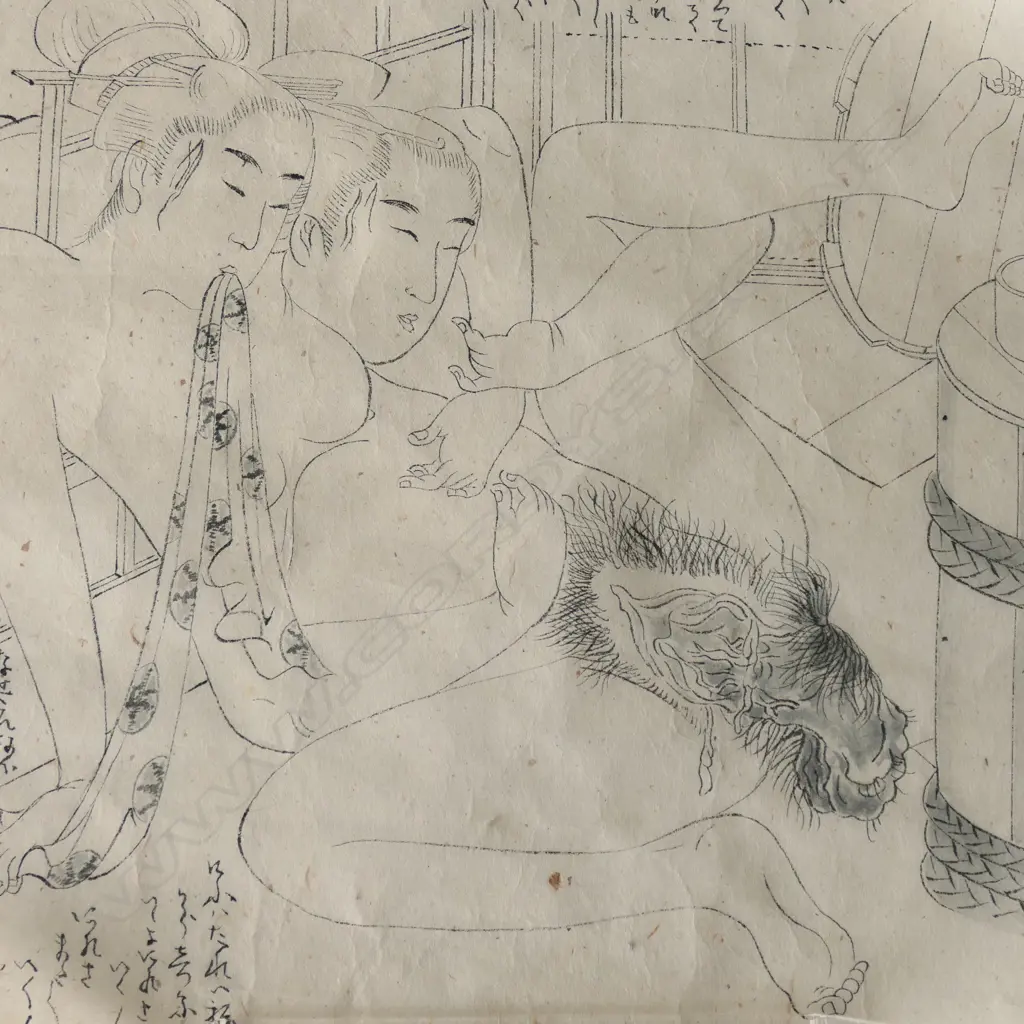 4 JAPANESE SHUNGA 310x310mm Image 1++
