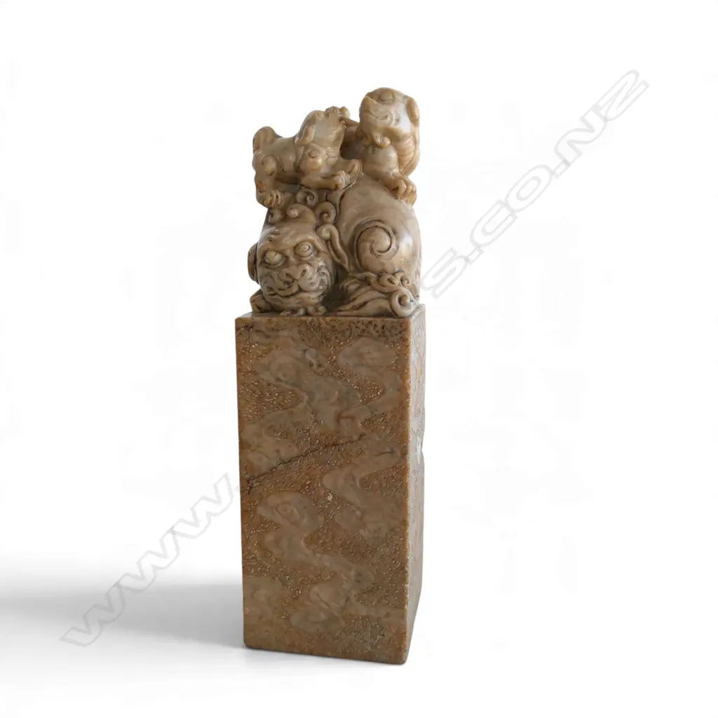 ORIENTAL SOAPSTONE CHOP SEAL H.225mm Image 1++