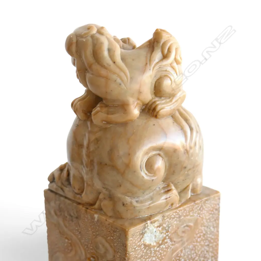 ORIENTAL SOAPSTONE CHOP SEAL H.225mm Image 1++
