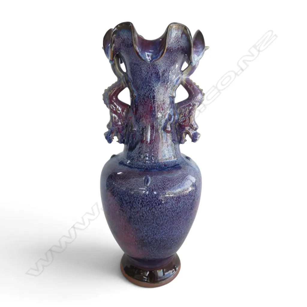 LG PURPLE GLAZED ORIENTAL VASE H.500mm Image 1++