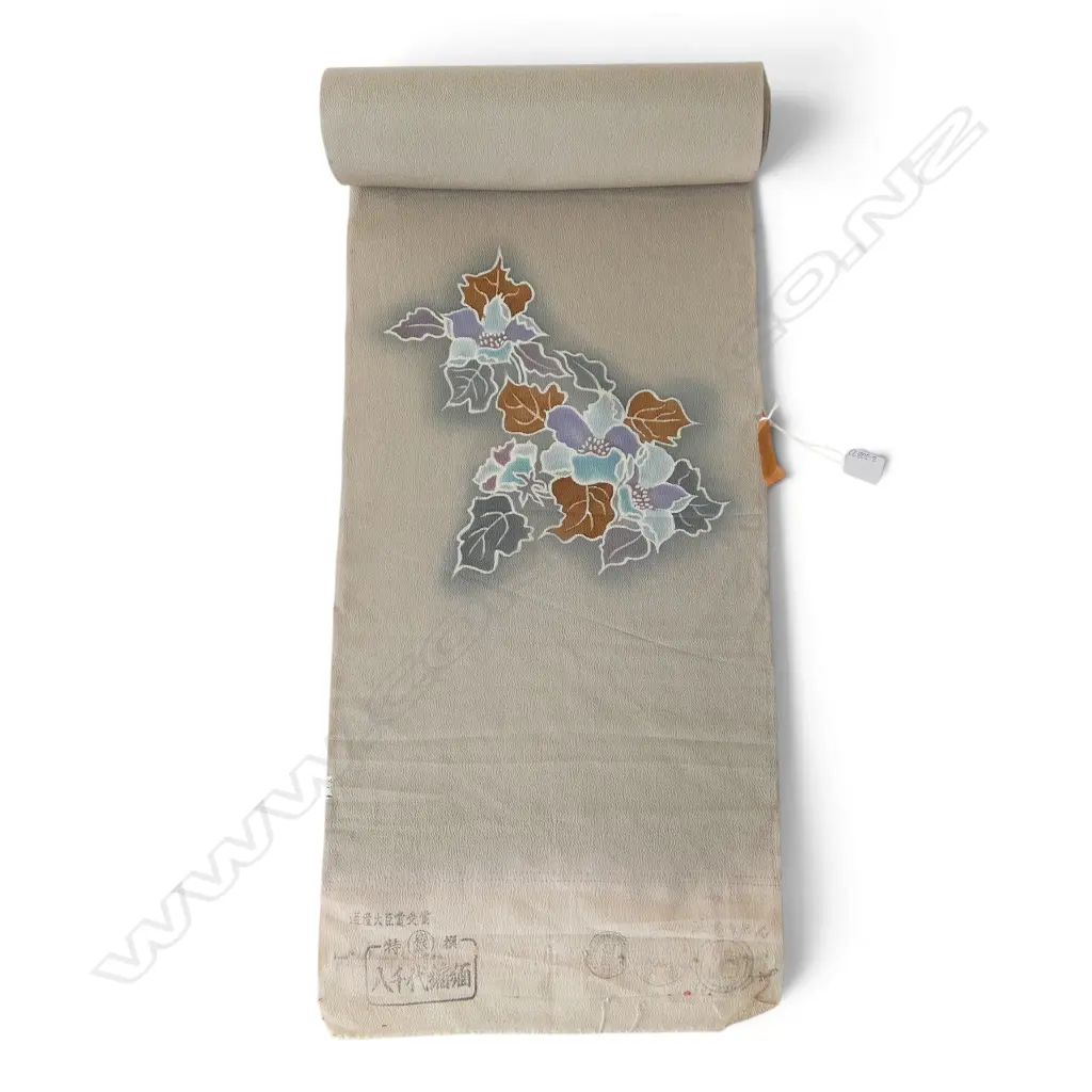 Unused 1980's NISHIJIN TEXTILE (Kyoto) JAPANESE SILK ROLL. L.12m. W.360mm. New old stock Image 1++