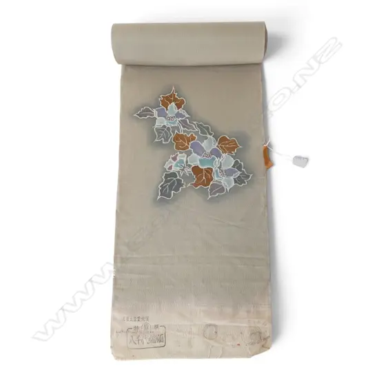 Unused 1980's NISHIJIN TEXTILE (Kyoto) JAPANESE SILK ROLL. L.12m. W.360mm. New old stock