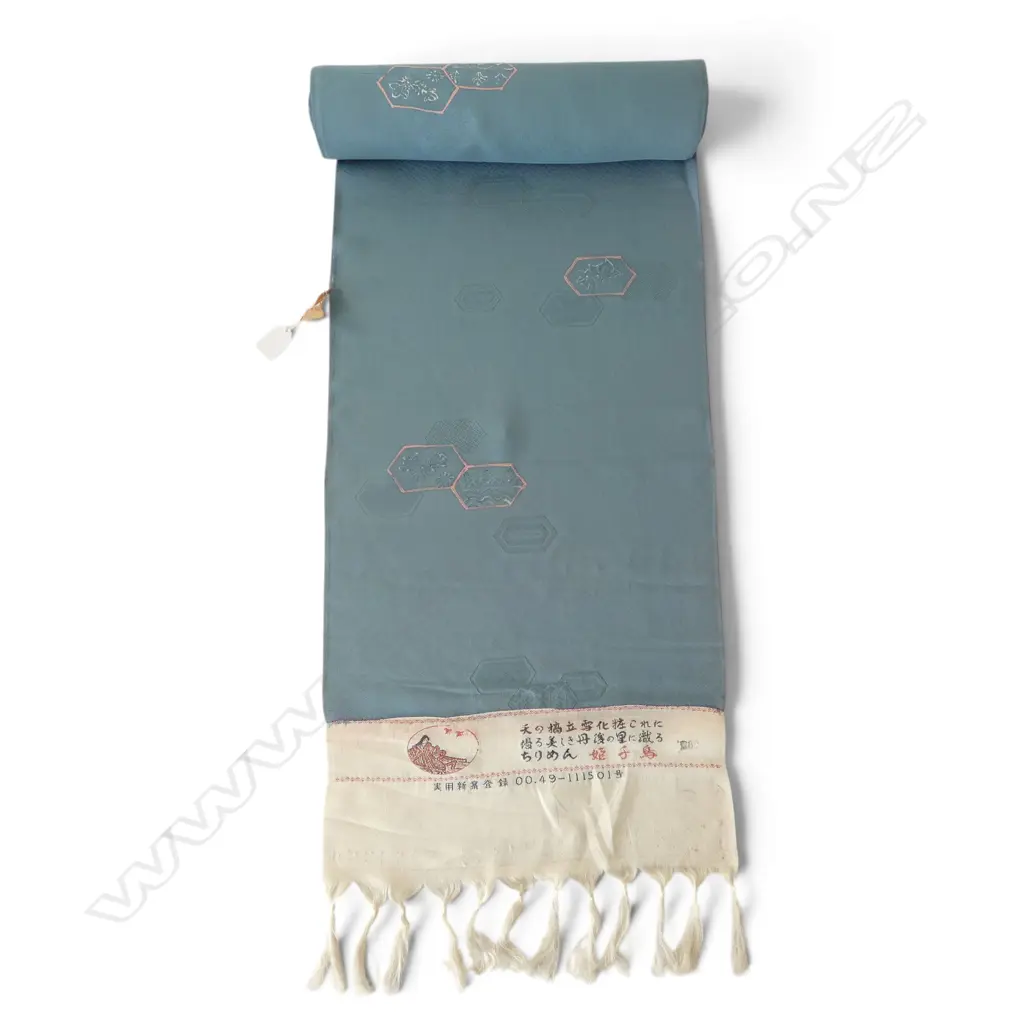 Unused 1980's NISHIJIN TEXTILE (Kyoto) JAPANESE SILK ROLL. L.12m. W.360mm. New old stock Image 1++
