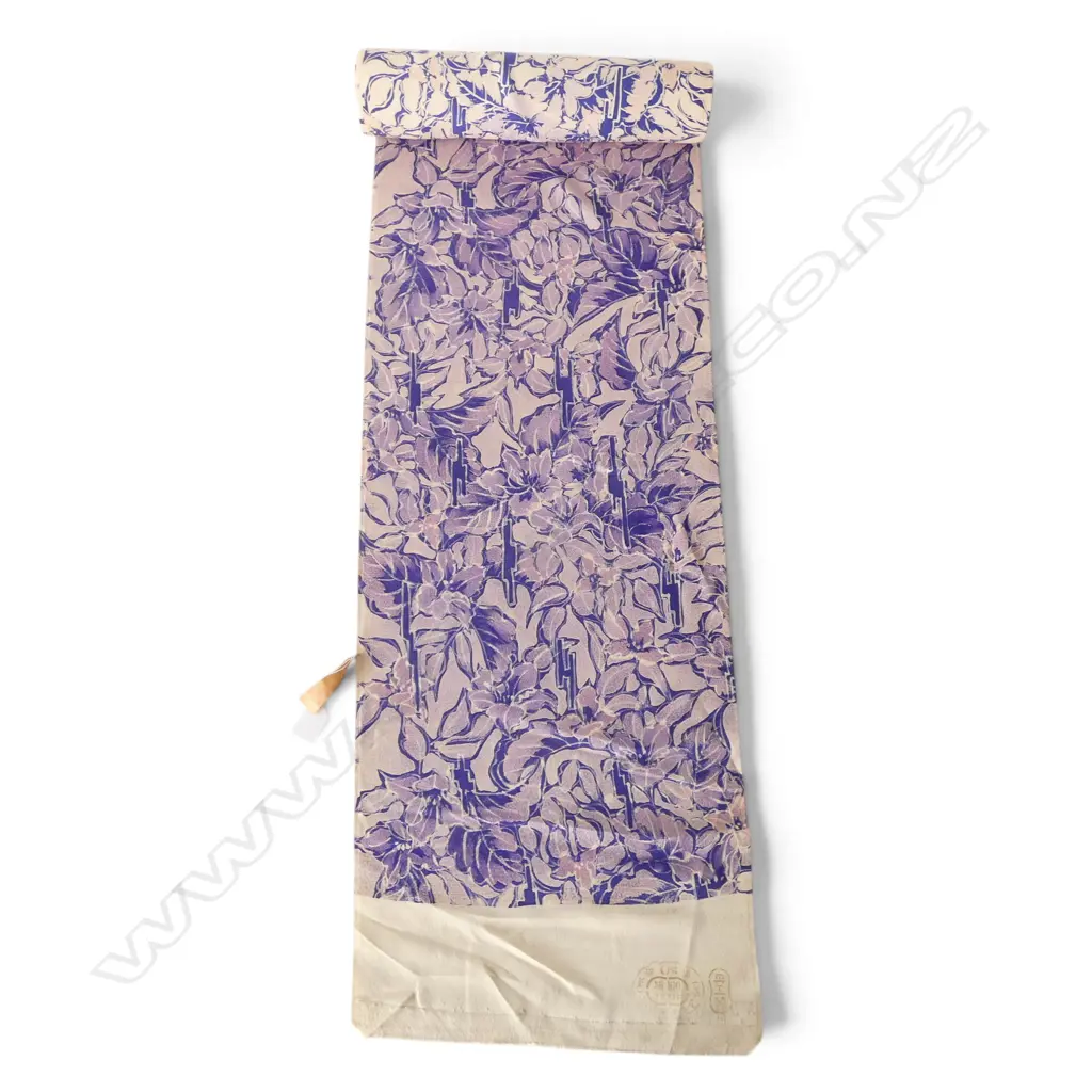 Unused 1980's NISHIJIN TEXTILE (Kyoto) JAPANESE SILK ROLL. L.12m. W.360mm. New old stock Image 1++